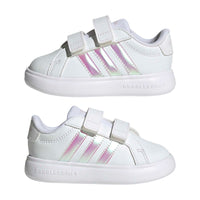 Adidas Βρεφικά Sneakers Grand Court Bubble CF Λευκό- Ιριδίζον