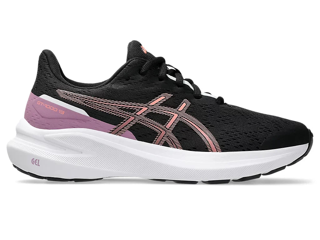 Asics Παιδικά Gt-1000 13gs Μαυρο/κοραλι Κορδόνι