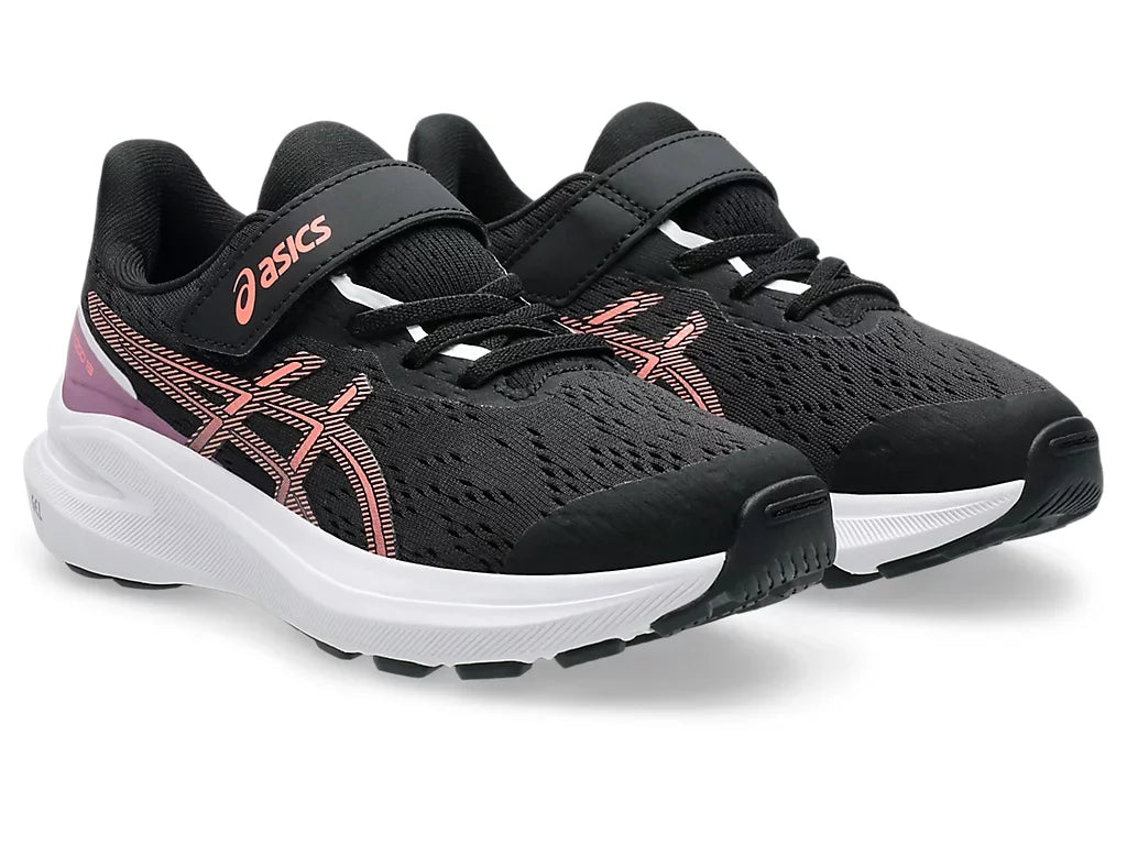 Asics Παιδικά Gt-1000 13ps Μαύρο/Κοραλί Αυτοκόλητο
