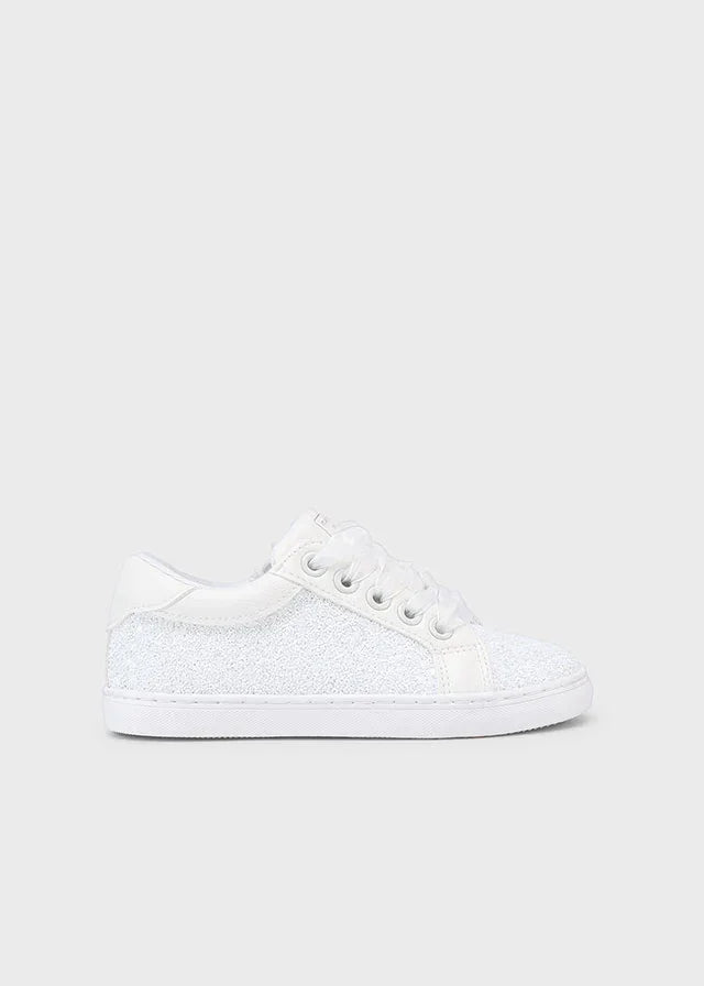 Mayoral Παιδικά Sneakers Λευκά Γκλίτερ