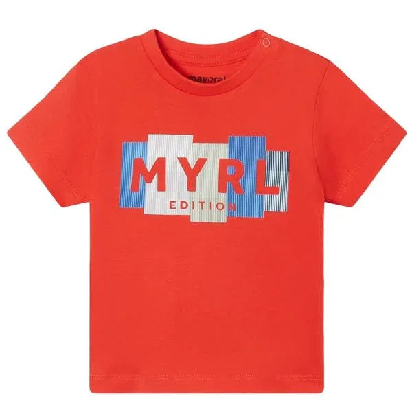 Mayoral Μπλουζα Bebe κοντομανικη βασικη Κόκκινο 22-00106-035