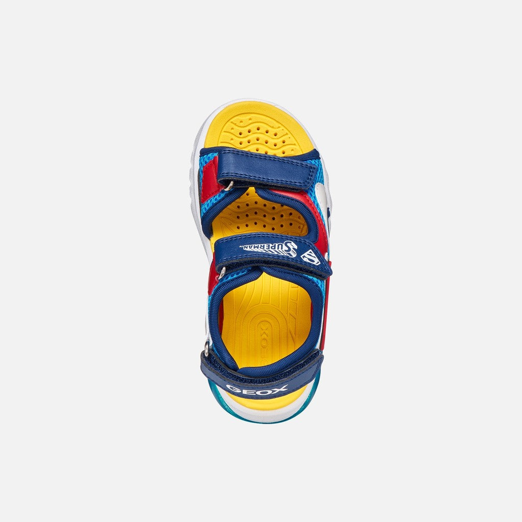Geox Παιδικά Πέδιλα Ciberdon Super-Man Φωτάκια