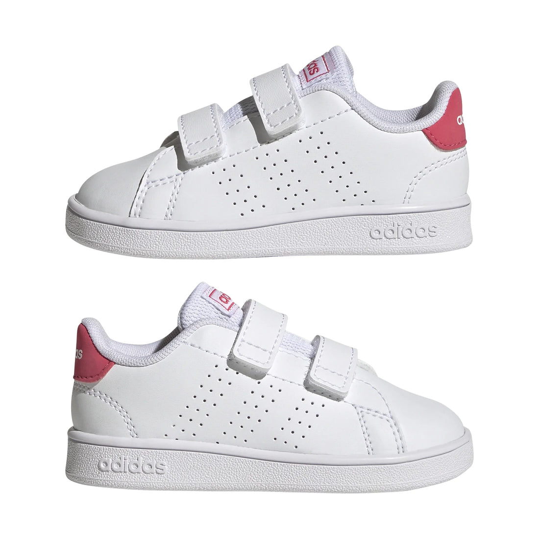 Adidas Βρεφικά Sneakers Advantage Λευκό Ροζ