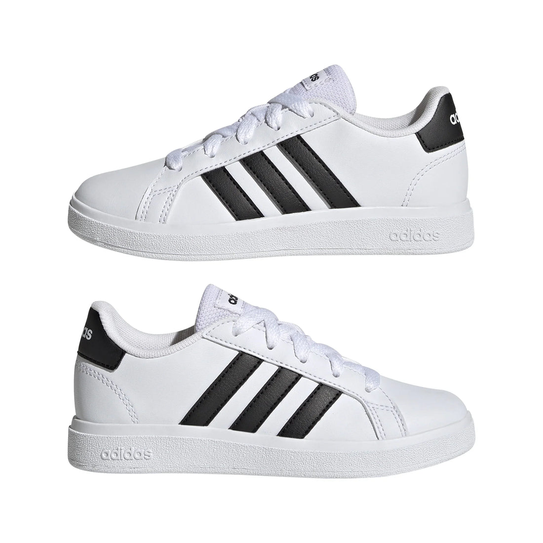 Adidas Παιδικά Grand Court Κορδόνι Λευκό/Μαυρό