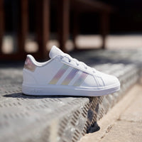 Adidas Παιδικά Grand Court Κορδόνι Λευκό/Ιριδίζον