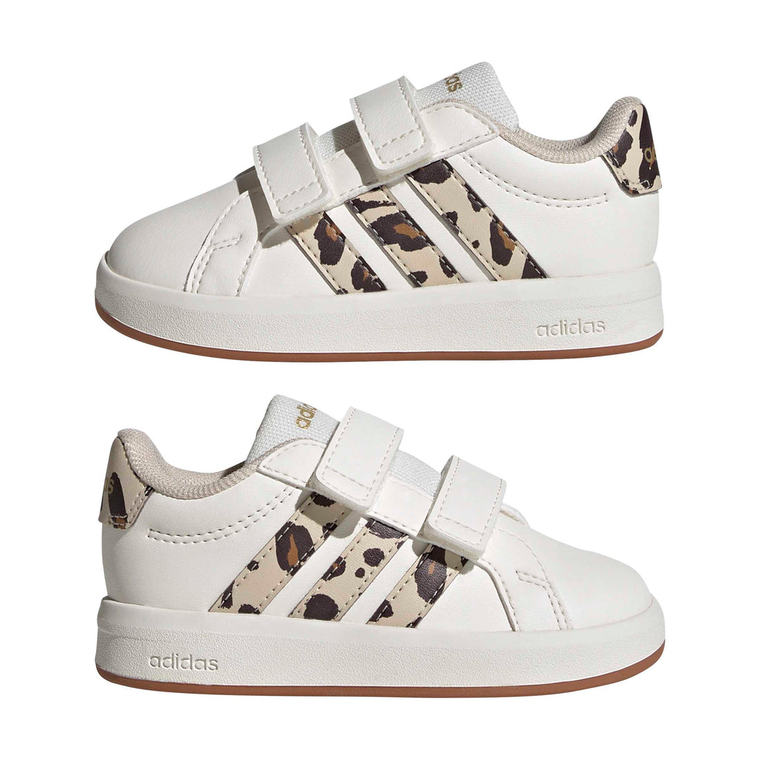 Adidas Βρεφικά Sneakers Grand Court Λευκό- Λεοπάρ