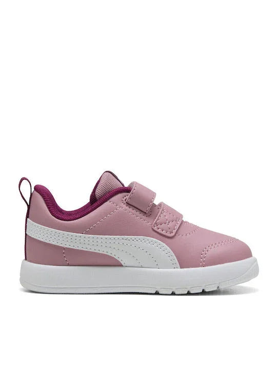 Puma Courtflex V3 Βρεφικά Sneakers Ροζ